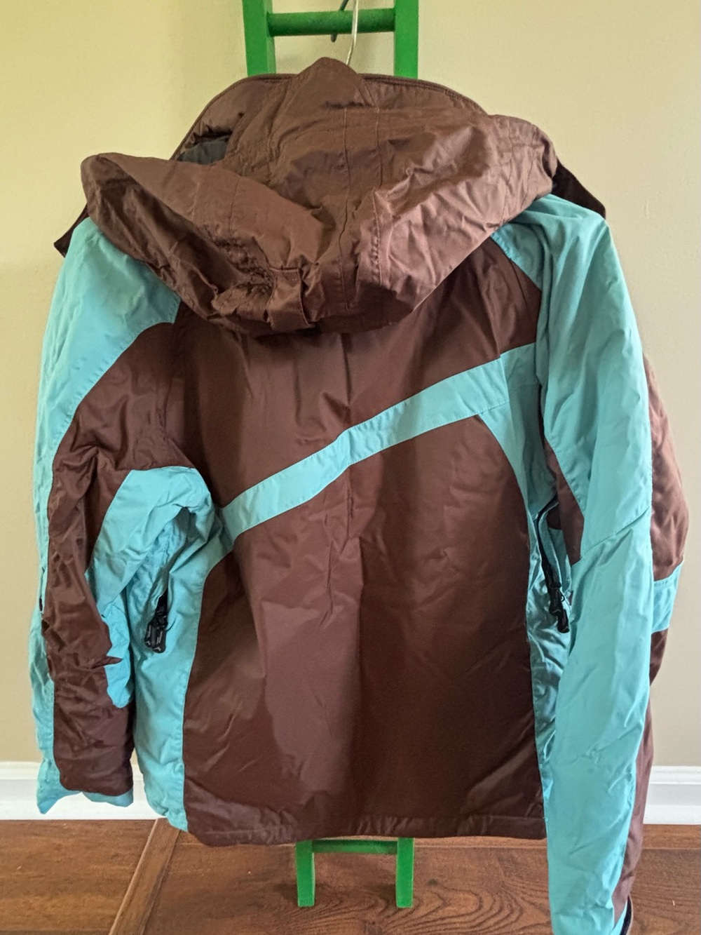 Brown & Teal Ski Jacket - Women's Snow Coat - Picture 8 of 9